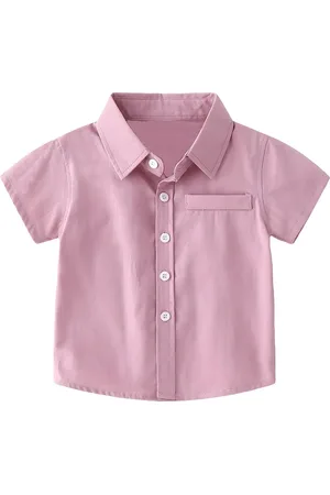 BAESD Kids Spread Collar Cotton Casual Shirt