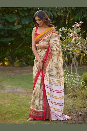 Anouk Tie and Dye Linen Blend Saree