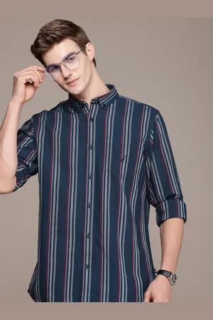 Nautica Pure Cotton Classic Fit Opaque Striped Casual Shirt