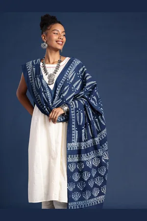 Taavi Ethnic Motifs Printed Block Print Dupatta