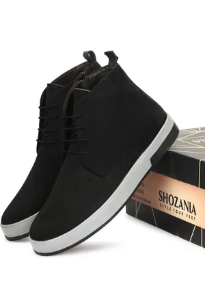 SHOZANIA Men Mid Top Leather Desert Boots