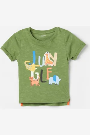 Lifestyle Boys Typography Tropical Applique T-shirt