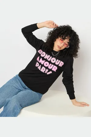 Mast & Harbour Women Typography Printed Sweatshirt