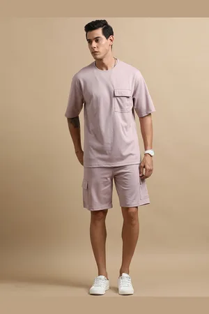 Bushirt Round Neck Drop-Shoulder Oversized T-Shirt & Shorts