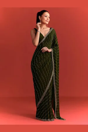 KALKI Fashion Embroidered Embellished Saree