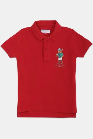 Ralph Lauren Boys Polo Collar Pure Cotton Applique T-shirt