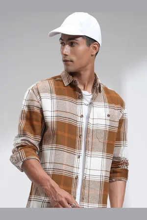Highlander Men Opaque Checked Casual Shirt