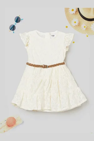 Max Collection Girls Flutter Sleeve Fit & Flare Dress