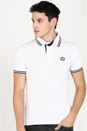 Provogue Men Polo Collar Applique Slim Fit T-shirt