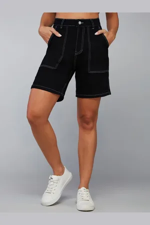 DOLCE CRUDO Women High-Rise Denim Shorts