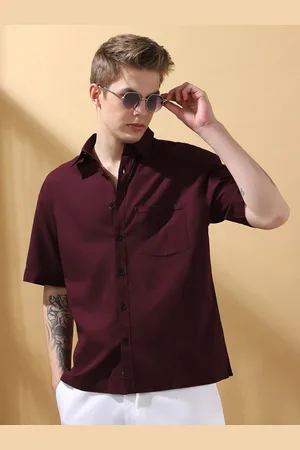 Dennis Lingo Men Relaxed Fit Spread Collar Self Design Cotton Casual Shirt