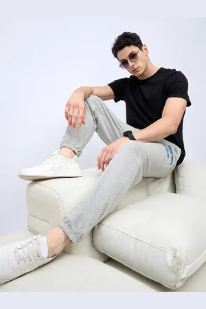 Styli Men Thigh Placement print Oversize fit jogger with Elasticated Hem