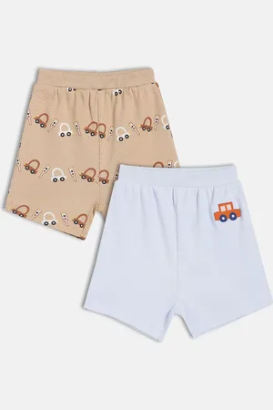 MINI KLUB Boys Pack Of 2 Cotton Mid-Rise Printed Shorts