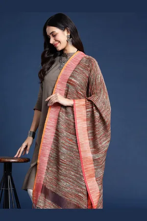 Taavi Woven Design Tasselled Dupatta
