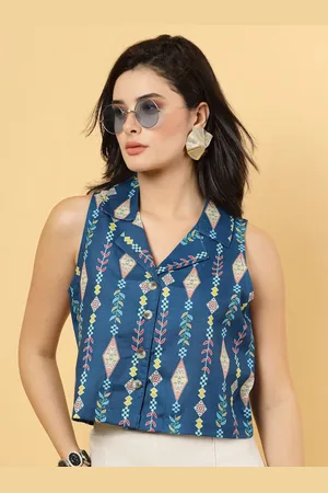 RAASSIO Print Crepe Top