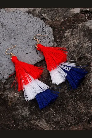 Bellofox Red & White Contemporary Drop Earrings