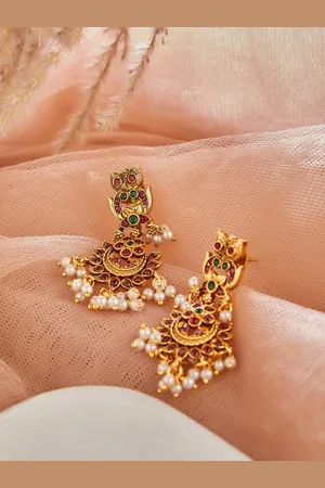 Fabindia Contemporary Enamelled Chandbalis Earrings