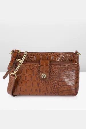 Hidesign Animal Textured Leather Structured Sling Bag