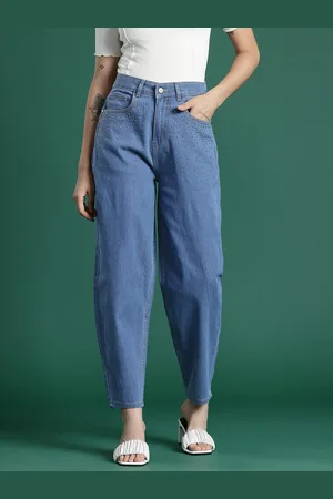 DressBerry Women Embellished Slouchy Fit Baggy Jeans