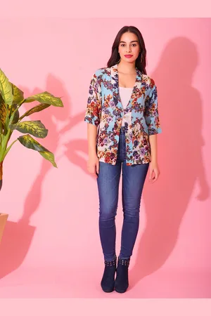 DEBONATELLA Women Printed Embellished Button Shrug