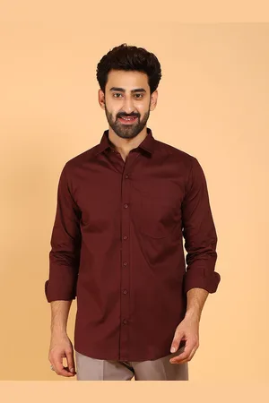 Blue Bird Classic Spread Collar Satin Formal Shirt