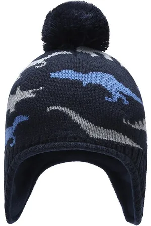 EL REGALO Kids Grey Self Design Woollen Beanie