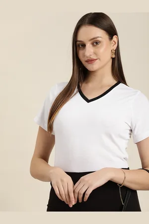 Invictus Women Solid V-Neck T-shirt