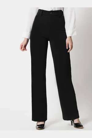 KERI PERRY Women Relaxed Straight Leg High-Rise Trousers