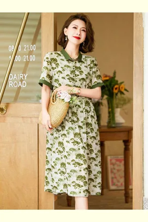 Kalini Floral Print A-Line Midi Dress