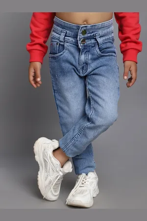 V-Mart Girls Low Distress Light Fade Jeans