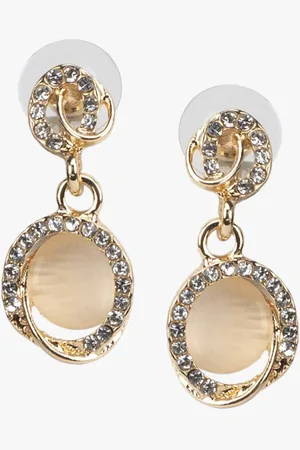 Kazo Gold Plated Contemporary Drop Earrings