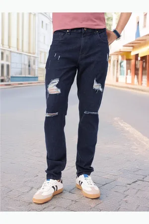 Roadster The Life Co. Men Rocking Ripped Jeans