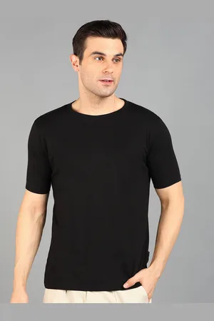 KAEZRI Slim Fit Round Neck Short Sleeves Cotton T-shirt