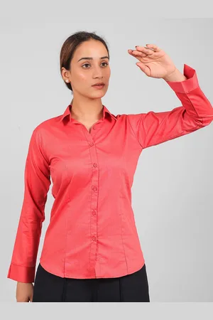 Blue Bird Classic Spread Collar Long Sleeves Opaque Casual Shirt