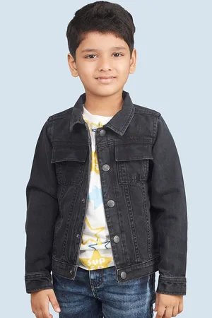 Zalio Boys Washed Crop Denim Jacket