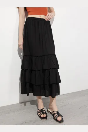 DressBerry Make It Mesmerizing Tiered Maxi Skirt