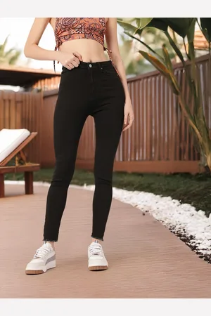 DressBerry Women Classic Cool Skinny Fit Frayed Jeans