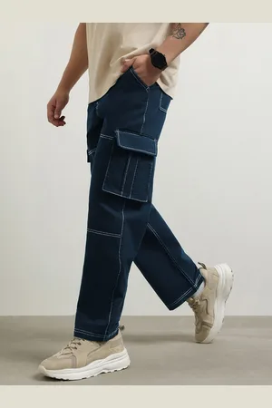NOBERO Men Classic Straight Fit Cargos Trousers