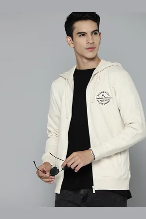 Indian Terrain Brand Logo Embroidered Hooded Sweatshirt