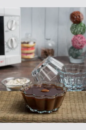 Pasabahce Set of 4 Transparent Borcam Round Glass Cake Dish 250ML