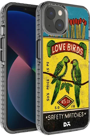 DailyObjects Adults Yellow & Green Love Birds Matchbox Stride Printed iPhone 13 Phone Case