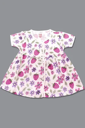 Born Floral Print Organic Cotton A-Line Dress