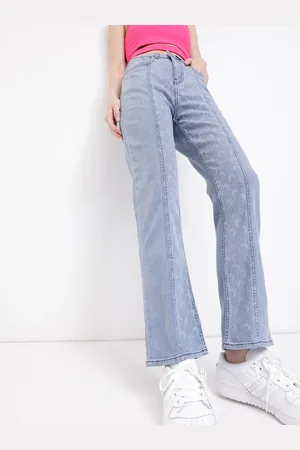 DressBerry To The Moon & Back Paneled Straight Fit Jeans