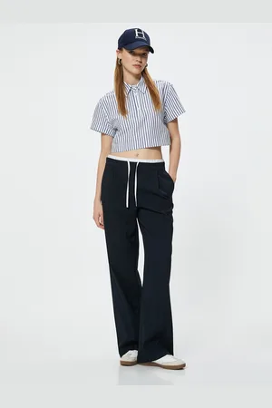 Koton Women Spread Collar Striped Slim Fit Casual Shirt