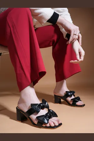 DressBerry Women Party Block Sandals with Bows