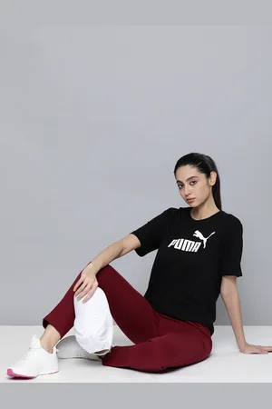 PUMA Women Brand Logo Printed Boyfriend Fit Outdoor T-shirt