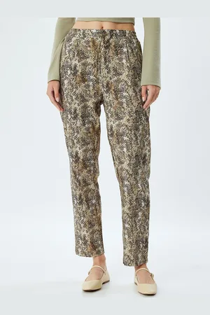 Koton Women Animal Printed Trousers