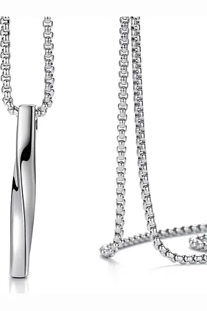 KARISHMA KREATIONS Stainless Steel Silver-Plated Twisted Charm Pendant