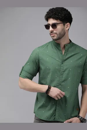 Roadster The Life Co. Geometric Printed Pure Cotton Casual Shirt