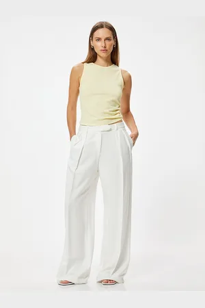 Koton Women Solid Round Neck Polyester Top